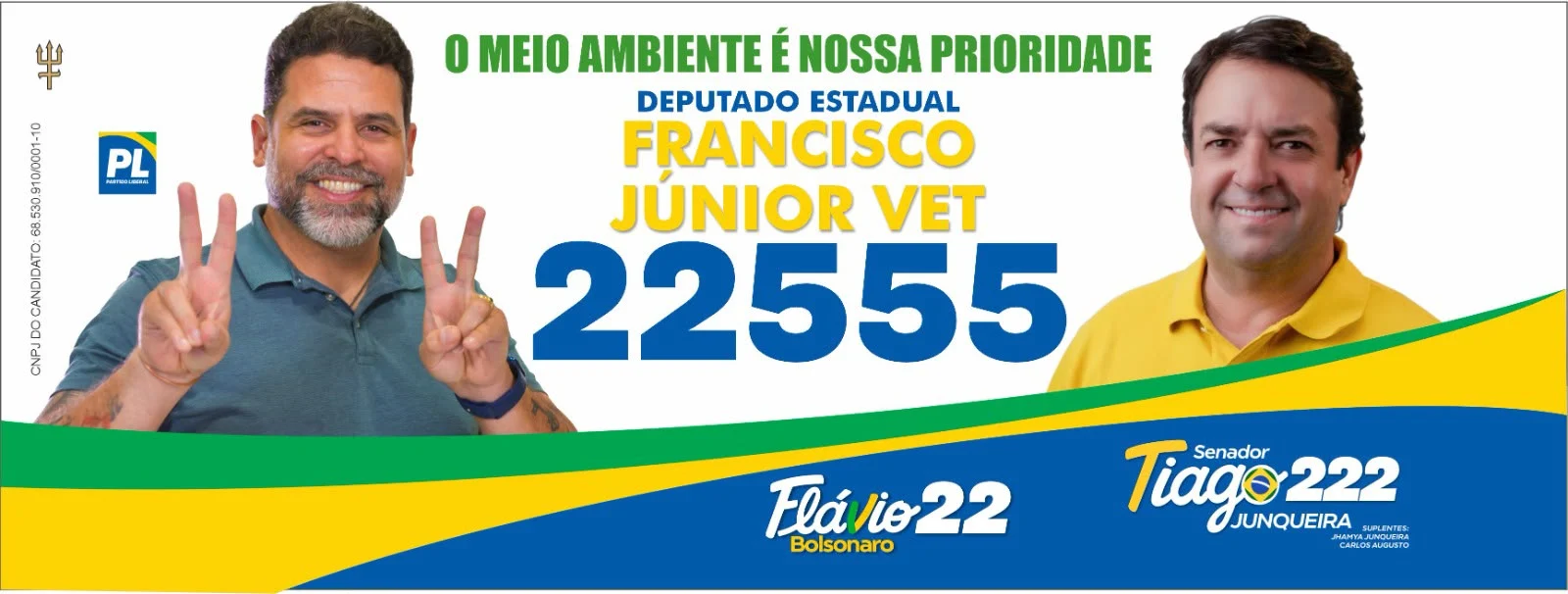 Banner de campanha de Francisco Júnior Vet 22555